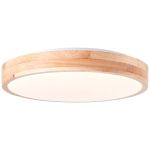Brilliant Slimline Ceiling Light Metal Wood Plastic White 22W 2400lm - 830 Warm White | 345mm