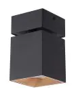 D'Lite Ceiling Light Kubo Aluminium Black | IP20 - Suitable for 1x GU10
