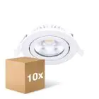 Multipack 10x Noxion LED Adjustable Slim Spot White 6W 550lm - 930 Warm White | Cutout 75mm - IP54 - Best Colour Rendering 